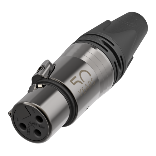 Neutrik NC5FXX-B 5-Pin XLR Female Cable Mount Plug, Black Housing, Gold Contacts main image 1